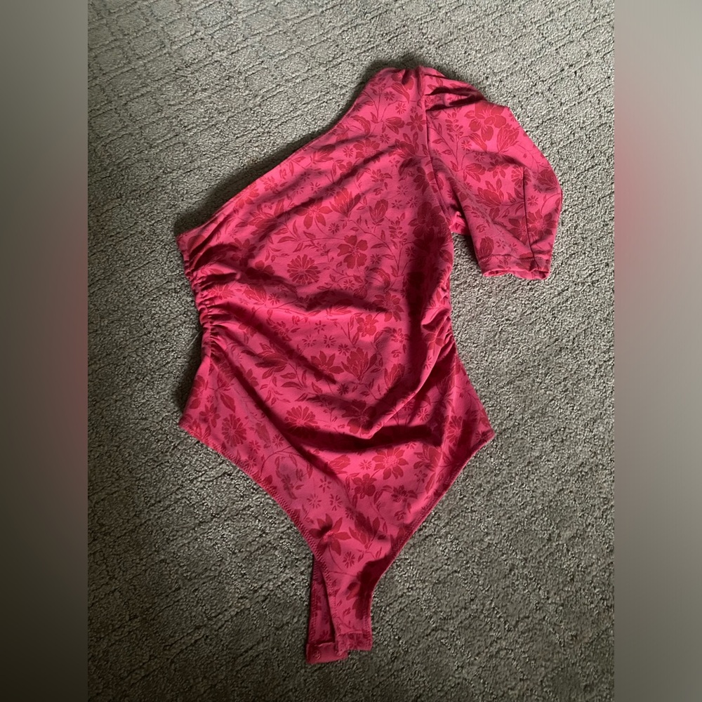 Free People somethin bout you bodysuit in hot pink combo